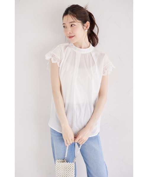 tocco closet(トッコ クローゼット)の「レーススリーブブラウス(シャツ/ブラウス・レディース・ブラック/オフホワイト/パープル・M)」の7枚目の写真