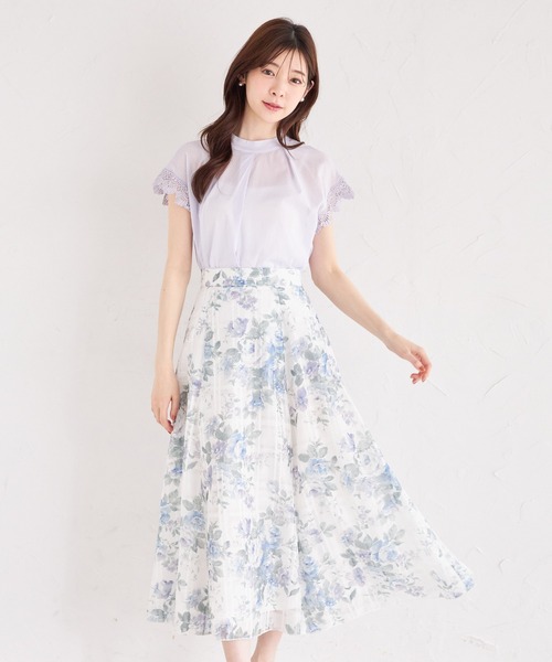 tocco closet(トッコ クローゼット)の「レーススリーブブラウス(シャツ/ブラウス・レディース・ブラック/オフホワイト/パープル・M)」の19枚目の写真