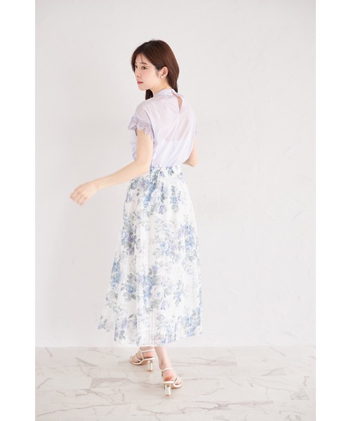 tocco closet(トッコ クローゼット)の「レーススリーブブラウス(シャツ/ブラウス・レディース・ブラック/オフホワイト/パープル・M)」の18枚目の写真
