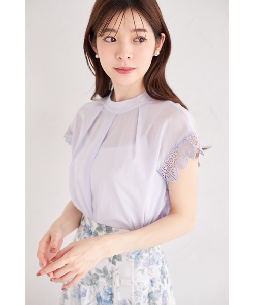 tocco closet(トッコ クローゼット)の「レーススリーブブラウス(シャツ/ブラウス・レディース・ブラック/オフホワイト/パープル・M)」の21枚目の写真