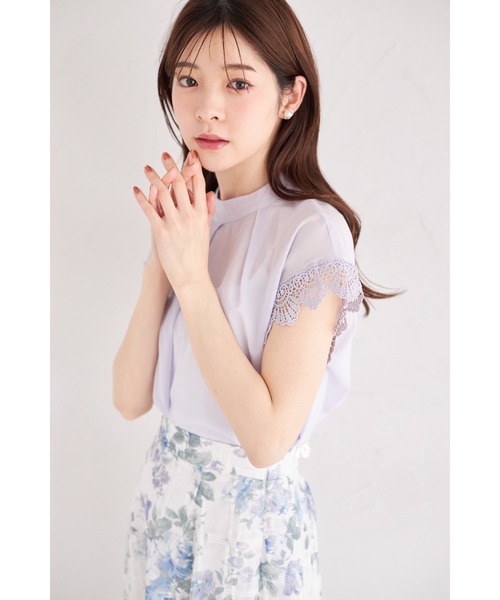 tocco closet(トッコ クローゼット)の「レーススリーブブラウス(シャツ/ブラウス・レディース・ブラック/オフホワイト/パープル・M)」の22枚目の写真