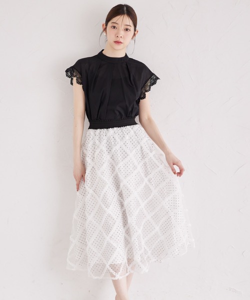 tocco closet(トッコ クローゼット)の「レーススリーブブラウス(シャツ/ブラウス・レディース・ブラック/オフホワイト/パープル・M)」の12枚目の写真