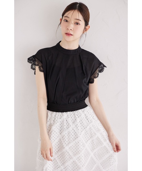tocco closet(トッコ クローゼット)の「レーススリーブブラウス(シャツ/ブラウス・レディース・ブラック/オフホワイト/パープル・M)」の13枚目の写真