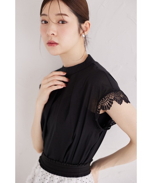 tocco closet(トッコ クローゼット)の「レーススリーブブラウス(シャツ/ブラウス・レディース・ブラック/オフホワイト/パープル・M)」の14枚目の写真