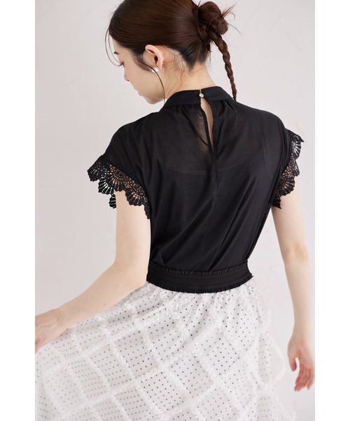tocco closet(トッコ クローゼット)の「レーススリーブブラウス(シャツ/ブラウス・レディース・ブラック/オフホワイト/パープル・M)」の15枚目の写真
