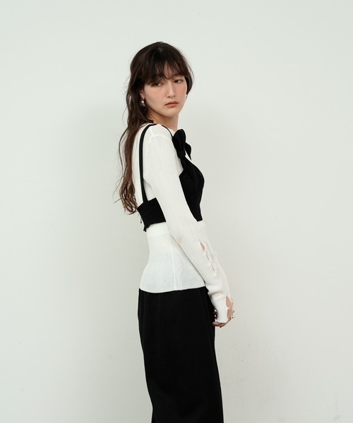 Sheer Sleeve Hole Open Tops / シアースリーブホールオープン