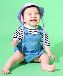 デニムキャラクター柄ロンパース・帽子付き 楽天市場】ベビー キッズ イニシャルキャップ 46-50cm UVカット