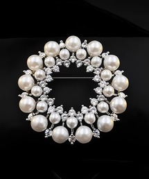 Coo+i（クーイ）の「サークルデザインパールブローチ（ブローチ/コサージュ）」