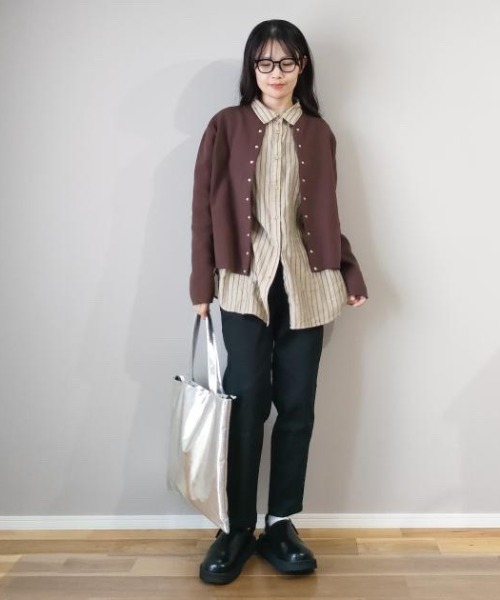 Belle Cie(ベルシー)の「ラインを拾わずすっきり見え テーパードチノパン 春コーデ(チノパンツ・レディース・アイボリー/ブラック/ベージュ/ホワイト・M/L/XL/S)」の8枚目の写真