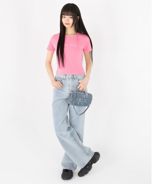tシャツ A'GEM/9 × .kom 「muah muah/ムーアムーア」HOT FIX LOGO HALF T-SHIRT/ホットフィックスロゴ A'GEM/9 × .kom 『muah muah/ムーアムーア』HOT FIX LOGO HALF T