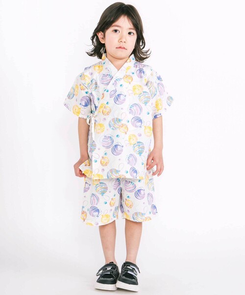 SLAP SLIP(スラップスリップ)の「【お揃い】モチーフ総柄甚平(80~130cm)(浴衣・キッズ・ブルー系その他2/ホワイト系その他/ブルー系その他・100cm/110cm/90cm/80cm/130cm/120cm)」の22枚目の写真
