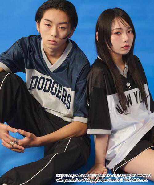 MLB（メジャーリーグベースボール）の「∴WEGO/【25年春夏新作】MLB別注メッシュゲームグラフィックT（Tシャツ/カットソー・メンズ・ブルー系その他/ブラック系その他/ブラウン系その他・MEDIUM/LARGE）」の9枚目の写真