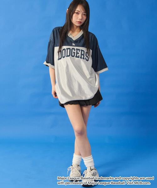 MLB（メジャーリーグベースボール）の「∴WEGO/【25年春夏新作】MLB別注メッシュゲームグラフィックT（Tシャツ/カットソー・メンズ・ブルー系その他/ブラック系その他/ブラウン系その他・MEDIUM/LARGE）」の7枚目の写真