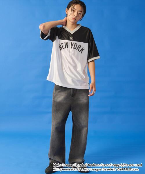 MLB（メジャーリーグベースボール）の「∴WEGO/【25年春夏新作】MLB別注メッシュゲームグラフィックT（Tシャツ/カットソー・メンズ・ブルー系その他/ブラック系その他/ブラウン系その他・MEDIUM/LARGE）」の4枚目の写真