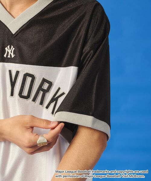 MLB（メジャーリーグベースボール）の「∴WEGO/【25年春夏新作】MLB別注メッシュゲームグラフィックT（Tシャツ/カットソー・メンズ・ブルー系その他/ブラック系その他/ブラウン系その他・MEDIUM/LARGE）」の12枚目の写真