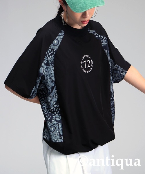 STCH】ペイズリー柄ロゴトップス（Tシャツ/カットソー