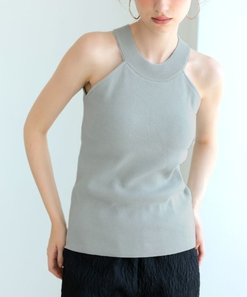 DONOBAN（ドノバン）の「ニットブラタンク（タンクトップ・レディース・ブラック/ライトピンク/ホワイト/グレー・ONE）」の4枚目の写真