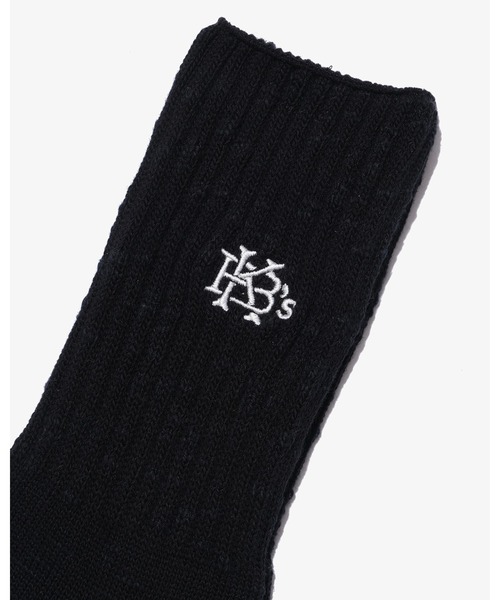 KEBOZ(ケボズ)の「EFG SLUB SOCKS(ソックス/靴下・メンズ・ホワイト/ブラック/ブルー・FREE)」の6枚目の写真