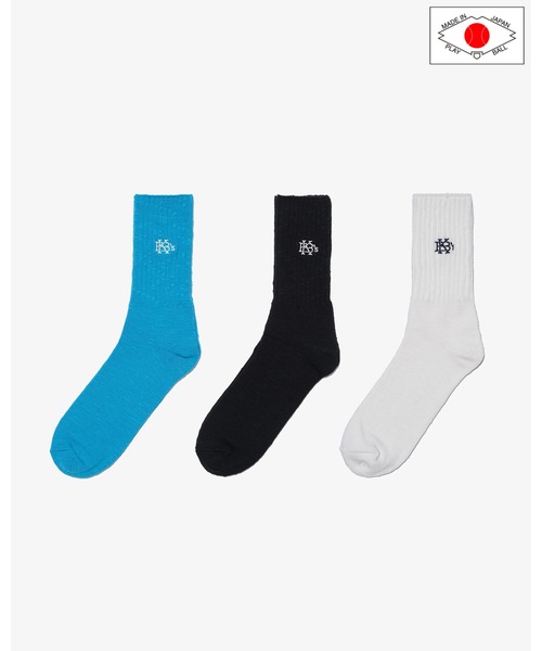 KEBOZ(ケボズ)の「EFG SLUB SOCKS(ソックス/靴下・メンズ・ホワイト/ブラック/ブルー・FREE)」の8枚目の写真