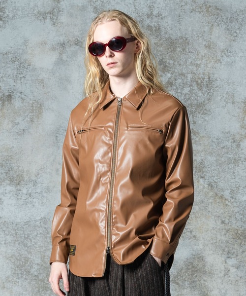 セール】Synth Leather Shirt / シンセレザーシャツ（シャツ/ブラウス
