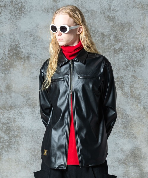 glamb グラム⭐︎レザー長袖シャツ⭐︎ブラック美品 Synth Leather Shirt / シンセレザーシャツ（シャツ/ブラウス