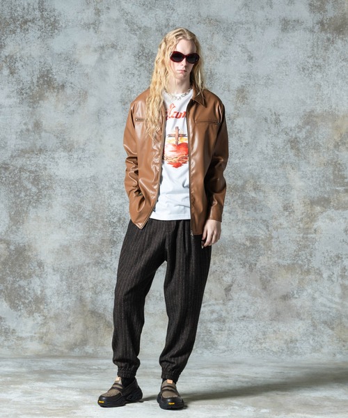 glamb（グラム）の「Synth Leather Shirt / シンセレザーシャツ（シャツ/ブラウス・メンズ・ブラック/ブラウン・S/M/L）」の8枚目の写真