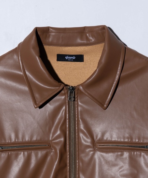 glamb（グラム）の「Synth Leather Shirt / シンセレザーシャツ（シャツ/ブラウス・メンズ・ブラック/ブラウン・S/M/L）」の11枚目の写真