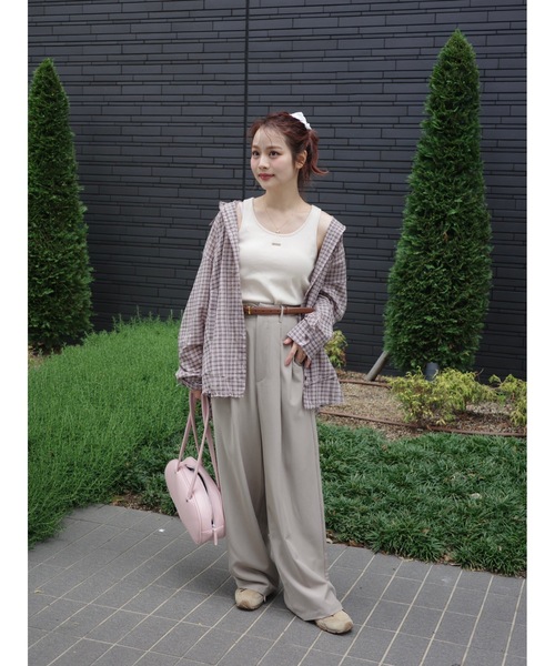 JUMELLE（ジュメロ）の「frayline check shirt（シャツ/ブラウス・レディース・ブラック/ピンク・FREE）」の7枚目の写真