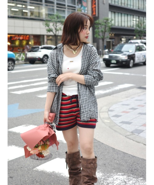 JUMELLE（ジュメロ）の「frayline check shirt（シャツ/ブラウス・レディース・ブラック/ピンク・FREE）」の16枚目の写真