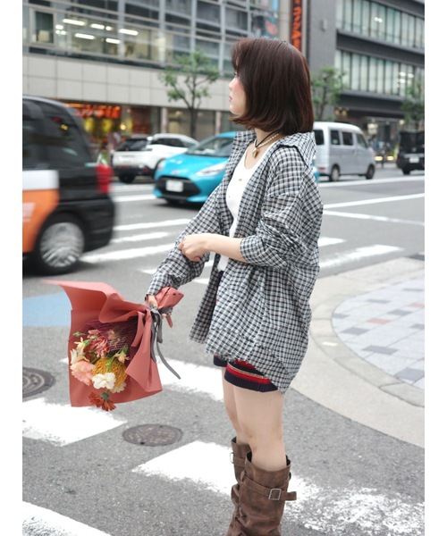 JUMELLE（ジュメロ）の「frayline check shirt（シャツ/ブラウス・レディース・ブラック/ピンク・FREE）」の17枚目の写真