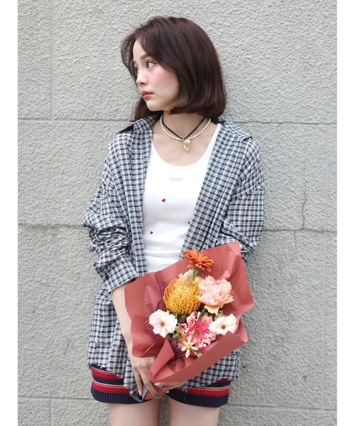 JUMELLE（ジュメロ）の「frayline check shirt（シャツ/ブラウス・レディース・ブラック/ピンク・FREE）」の19枚目の写真