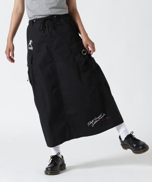国内発送【AVIREX】FLYING TIGERS PRINT SKIRT FLYING TIGERS PRINT SKIRT/フライングタイガープリントスカート
