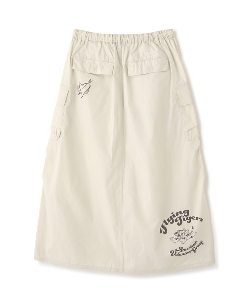 AVIREX（アヴィレックス）の「FLYING TIGERS PRINT SKIRT/フライングタイガープリントスカート（スカート・レディース・ブラック/アイボリー/ライム・F）」の10枚目の写真