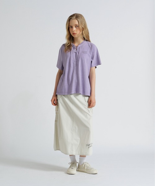 AVIREX（アヴィレックス）の「FLYING TIGERS PRINT SKIRT/フライングタイガープリントスカート（スカート・レディース・ブラック/アイボリー/ライム・F）」の11枚目の写真