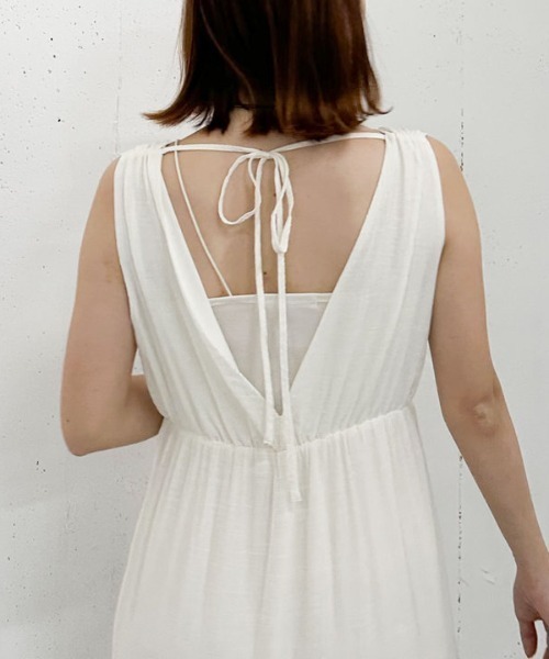 archives（アルシーヴ）の「’アソート２ｗａｙカシュクールノースリワンピース’（ワンピース・レディース・グリーン/アイボリー/ブラック/グレー・MEDIUM）」の10枚目の写真