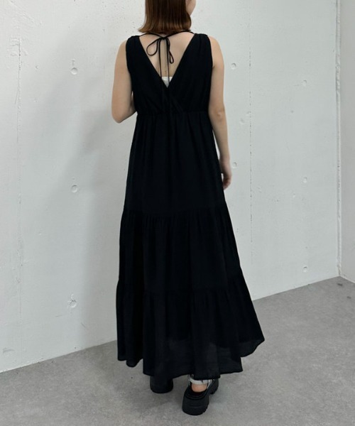 archives（アルシーヴ）の「’アソート２ｗａｙカシュクールノースリワンピース’（ワンピース・レディース・グリーン/アイボリー/ブラック/グレー・MEDIUM）」の14枚目の写真