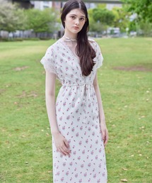 etre loin | Lace trimming flower dress(ワンピース)