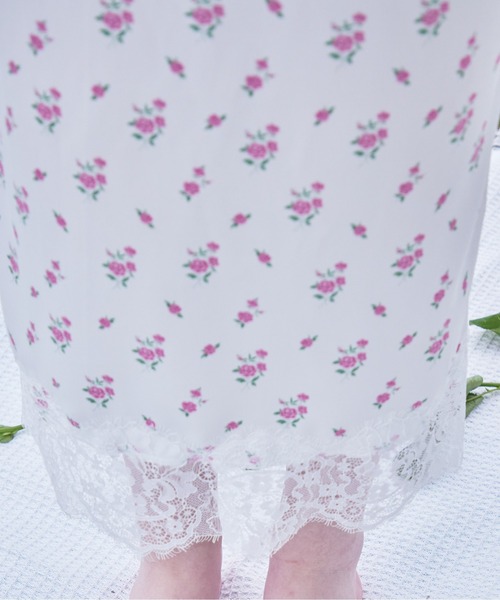 etre loin(エトルワン)の「Lace trimming flower dress(ワンピース・レディース・ブラック/ブルー/ピンク・M)」の12枚目の写真