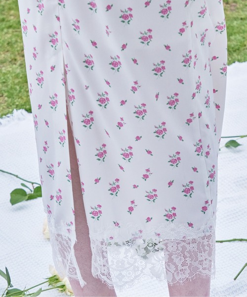 etre loin(エトルワン)の「Lace trimming flower dress(ワンピース・レディース・ブラック/ブルー/ピンク・M)」の11枚目の写真