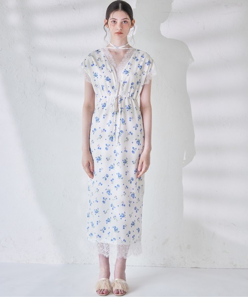 etre loin(エトルワン)の「Lace trimming flower dress(ワンピース・レディース・ブラック/ブルー/ピンク・M)」の18枚目の写真