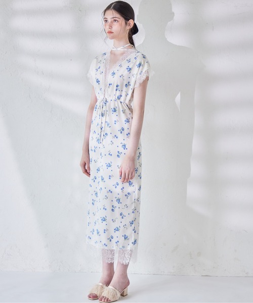 etre loin(エトルワン)の「Lace trimming flower dress(ワンピース・レディース・ブラック/ブルー/ピンク・M)」の19枚目の写真