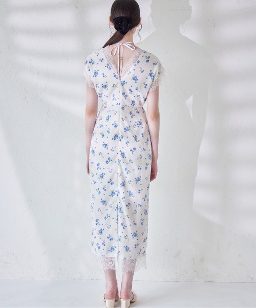 etre loin(エトルワン)の「Lace trimming flower dress(ワンピース・レディース・ブラック/ブルー/ピンク・M)」の21枚目の写真