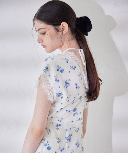 etre loin(エトルワン)の「Lace trimming flower dress(ワンピース・レディース・ブラック/ブルー/ピンク・M)」の17枚目の写真