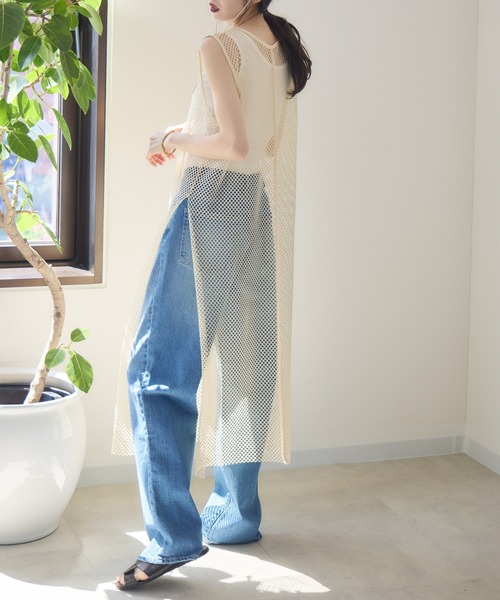 セール】【RU.TI.LE】メッシュサイドスリットワンピース