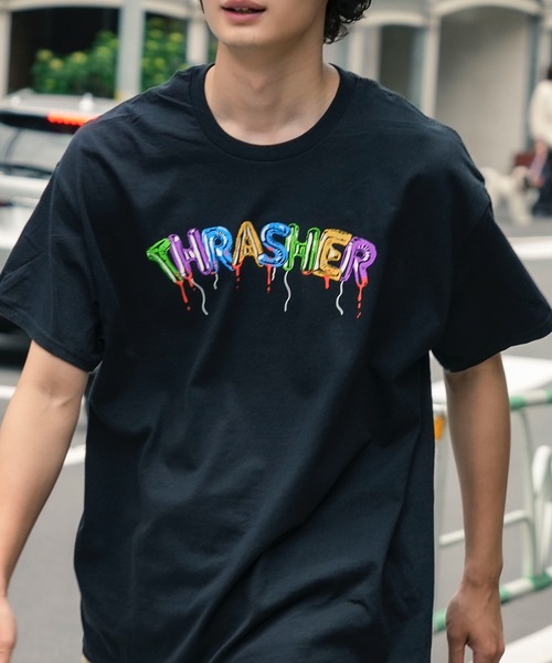 THRASHER(スラッシャー)の「BALLOONS S/S T-SHIRTS/スラッシャーバルーンロゴプリント半袖Tシャツ(Tシャツ/カットソー・メンズ・ブラック/ホワイト・MEDIUM/LARGE/X-LARGE)」の13枚目の写真