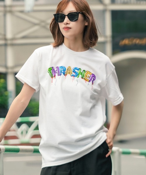 THRASHER(スラッシャー)の「BALLOONS S/S T-SHIRTS/スラッシャーバルーンロゴプリント半袖Tシャツ(Tシャツ/カットソー・メンズ・ブラック/ホワイト・MEDIUM/LARGE/X-LARGE)」の7枚目の写真