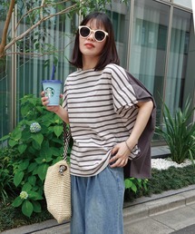 CORNERS | USAコットンタックスリーブTシャツ(Tシャツ/カットソー)