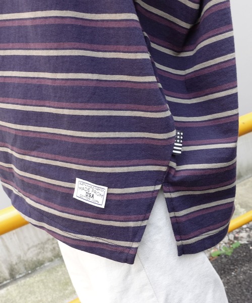 CORNERS(コーナーズ)の「USAコットンタックスリーブTシャツ(Tシャツ/カットソー・レディース・カーキ/ベージュ/ネイビー・FREE)」の11枚目の写真