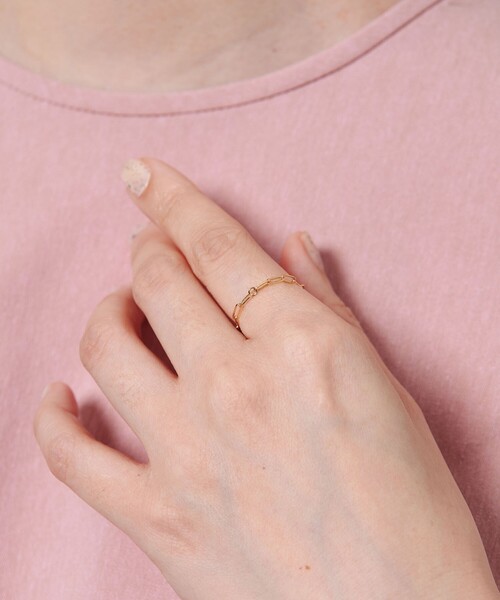 les bonbon＞K18 FILIPPA チェーンリング（リング）｜les bonbon
