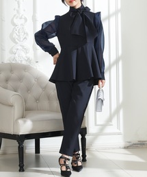 未使用品　アメノチハレ　フロントフリルコート（May）　ネイビー 未使用品 アメノチハレ フロントフリルコート（May） ネイビー